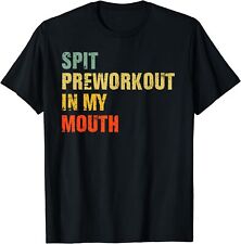 NOVO! Camiseta Spit Preworkout In My Mouth Vintage Distressed Funny Gym comprar usado  Enviando para Brazil