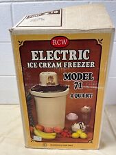 Vintage RCW 4 Quart Ice Cream Maker Model #71 Electric Ice Cream Freezer Maker for sale  Shipping to South Africa