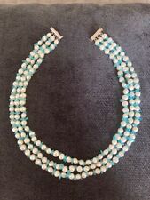 Halskette dreireihig perlen gebraucht kaufen  Bad Homburg