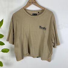 Camiseta Thrills talla 12 Top beige mostaza recortada vintage lavada 100 % algodón segunda mano  Embacar hacia Argentina