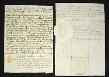 Italia - Manuscrito Antiguo - 2 Piezas 1793 y 1792, Documentos con Estampilla de Cera segunda mano  Embacar hacia Mexico