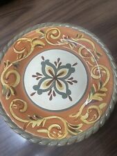 Artimino Tuscan Countryside Sienna Terracotta Sage Dinner Plate EUC for sale  Shipping to South Africa