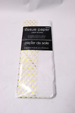 (2 peças) papel tissue 8 folhas ponto dourado carimbo a quente 20 x 20" comprar usado  Enviando para Brazil