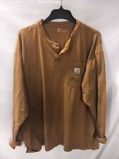 Carhartt Brown Long Sleeve Pullover Shirt - Size Men's Extra Large for sale  Detroit