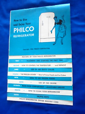 Vintage 1950 Philco Geladeira Manual do Proprietário com Certificado de Garantia comprar usado  Enviando para Brazil