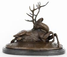 Bronze recumbent stag for sale  UK