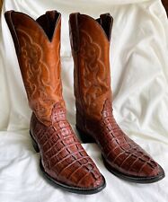 men cowboy boots crocodile leather for sale  Cottontown