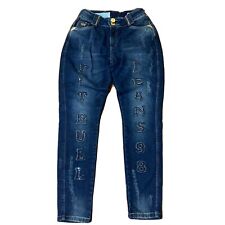 Jeans jeans feminino Pit Bull designer brasileiro bordado personalizado BR 38 EUA 4 EXCELENTE ESTADO USADO comprar usado  Enviando para Brazil