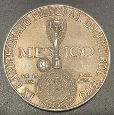 EXTREMADAMENTE RARA Moneda Conmemorativa 45 mm IX Mundial de Fútbol México 1970 FIFA CUP segunda mano  Embacar hacia Argentina
