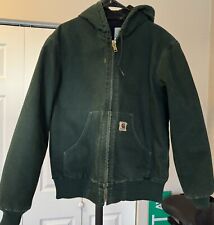 Used, Carhartt J130 SPC Spruce Green Small Duck Canvas Zip Quilt Lined Jacket RARE for sale  Shipping to South Africa