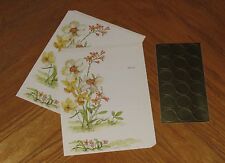 vtg Current Just A Note Fold Over Cards - Daffodil Flowers  - Sandner Art 15ct for sale  Shipping to South Africa