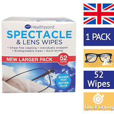 Healthpoint Spectacle Lens cleaning Wipes Glasses Sunglasses Smear Free, used for sale  Shipping to South Africa