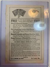 "Postales de noticias deportivas Spalding M101-3 1916 anuncio y anuncio de suplementos M101-2 5""x7" segunda mano  Embacar hacia Argentina