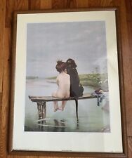 Bathing Beauties Bruno Piglhein Vintage Art Print Large Framed Wall Art As Is for sale  Shipping to South Africa