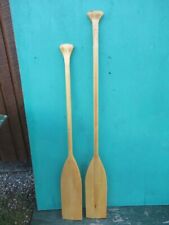 NICE OLD Set 2 Odd Different Oars 48" + 54" Long Boat Wooden Paddles, used for sale  Newport