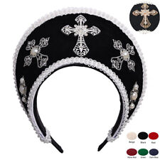 Chapéu feminino renascentista cruz capuz real francês coroneta Ana Bolena comprar usado  Enviando para Brazil