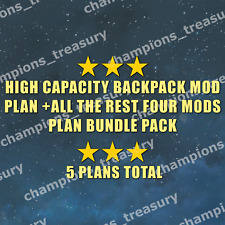 PC ⭐⭐⭐ HIGH CAPACITY BACKPACK MOD PLAN +ALL THE BEST FOUR MODS PLAN BUNDLE PACK!, used for sale  Shipping to South Africa