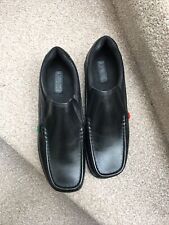 Mens KicKers Black Leather Shoes Size EU 44, UK 10, used for sale  Shipping to South Africa