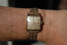 Vintage ELGIN DeLuxe 555 17J 10K GF Relógio Tanque Art Deco Masculino Correndo!, usado comprar usado  Enviando para Brazil