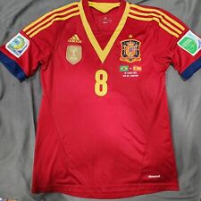 2013 Adidas España Home Fútbol Camiseta deportiva Xavi Iniesta hombre M Copa Confederaciones segunda mano  Embacar hacia Argentina