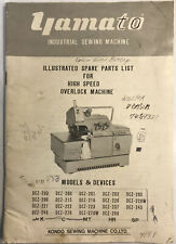 YAMATO DCZ-203 MODEL PARTS BOOK FOR HIGH SPEED OVERLOCK MACHINE *FREE SHIPPING* for sale  Shipping to Canada