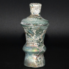 Botella grande de vidrio romana antigua con pátina iridiscente alrededor del siglo I dC segunda mano  Embacar hacia Argentina