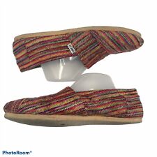 Usado, Sapato sem salto TOMS tamanho 11 colorido malha pele sintética forrado clássico casual comprar usado  Enviando para Brazil