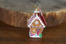 Christopher Radko Gingerbread House Sugar Shack Glass Christmas Ornament  for sale  Shipping to Canada