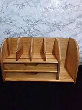Large Wooden Pine Desk Tidy / Letter Rack Heavy, used for sale  Shipping to South Africa