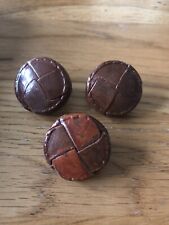 Vintage leather buttons for sale  SLOUGH