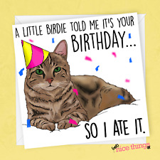 Tarjeta de cumpleaños de gato, tarjeta de dueño de gato, tarjeta de cumpleaños de gatos divertidos, tarjeta de amante de gatos, gato segunda mano  Embacar hacia Argentina