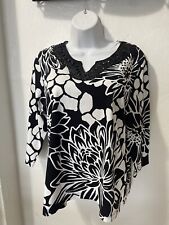 Blusa Alfred Dunner Petite estampa floral gola frisada manga 3/4 tamanho PL#22 comprar usado  Enviando para Brazil