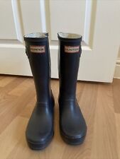 Hunter Wellies Size UK2 Navy Blue for sale  Shipping to South Africa