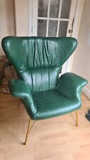 Green leather style for sale  SOUTHAMPTON