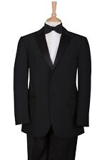 BLACK TIE TUXEDO SUIT BLACK EX HIRE FORMAL EVENING DINNER JACKET TROUSERS for sale  Shipping to South Africa