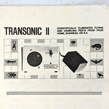 Libro de alarma Av sonido repelente de plagas sónico ultrasónico manual Transonic II de la década de 1980 5M segunda mano  Embacar hacia Argentina