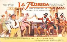 Cartão postal vintage West Palm Beach Havana, Cuba LA FLORIDA bar restaurante 1933 comprar usado  Enviando para Brazil