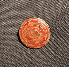 Used, 950 Silver Spondylus Swirl Brooch Pendant 1 inch Peru for sale  Shipping to South Africa