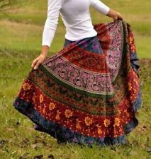 Vestido Falda Larga Envolvente Para Mujer Indian Algodón Rapron Floral Estampado Mandala, usado segunda mano  Embacar hacia Argentina