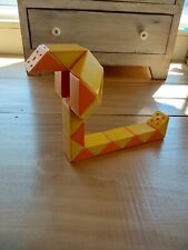 Vintage 1980's Rubik's Cube Snake Orange Yellow Twist Toy for sale  Shipping to South Africa