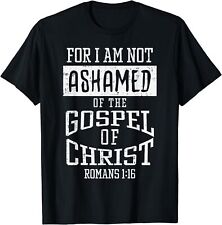 Usado, NOVO! Camiseta presente cristão Deus Jesus versículo bíblico evangelho não envergonhado comprar usado  Enviando para Brazil