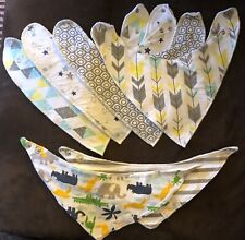 Lot of 6 Baby Bandana Drool Bibs Stars Arrows Geo Dino -Up Simples, Dimores Care, used for sale  Shipping to South Africa