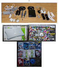 Nintendo Black Wii RV-L001 Bundle. Balance Board, D.J. Hero Turntable. Extras. for sale  Shipping to South Africa