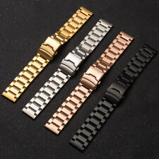 Pulseira de relógio masculina de aço inoxidável sólido pulseira de metal 18 19 20 21 22 23 24 comprar usado  Enviando para Brazil