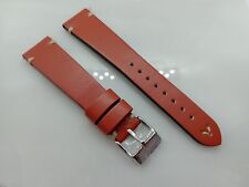 Nova pulseira de relógio Geckota 20mm couro ecológico vegano italiano rel rápido marrom vermelho XE112 comprar usado  Enviando para Brazil