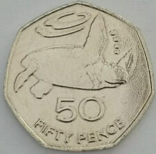 St. Helena 🇸🇭 Ascension Coin 50p Pence 2006 Green Turtle UNC Sea tortoise for sale  Shipping to South Africa