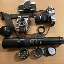 Lote de cámaras y lentes Minolta vintage se venden como están 35 mm 55 mm SRT 101 SC-II segunda mano  Embacar hacia Argentina
