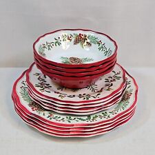 UPware 12-Pc Melamine Dinnerware Set Includes Dinner Plates Salad Plates Bowls, used for sale  Shipping to South Africa