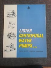 Lister water pumps for sale  TAUNTON
