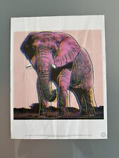 Andy Warhol, portfólio de espécies ameaçadas com estampa de elefante roxo, arte pop, usado comprar usado  Enviando para Brazil